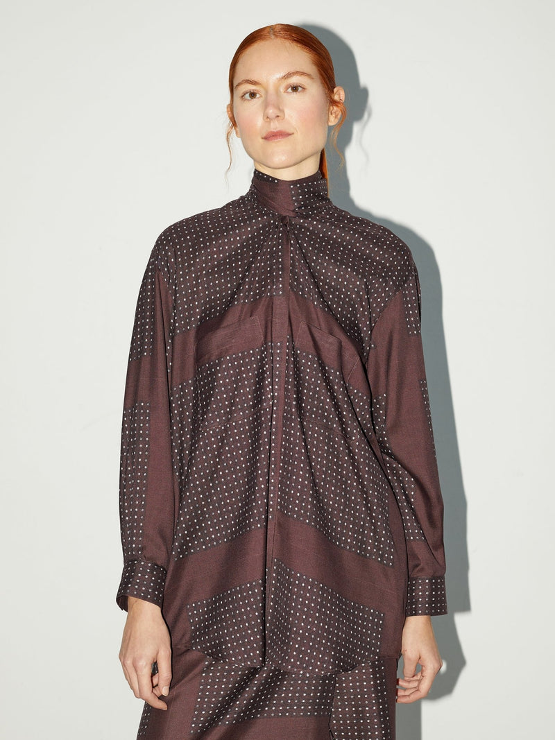 Chemise Séquence | Archive Silk - Wool Overshirt - VANHERÈEN