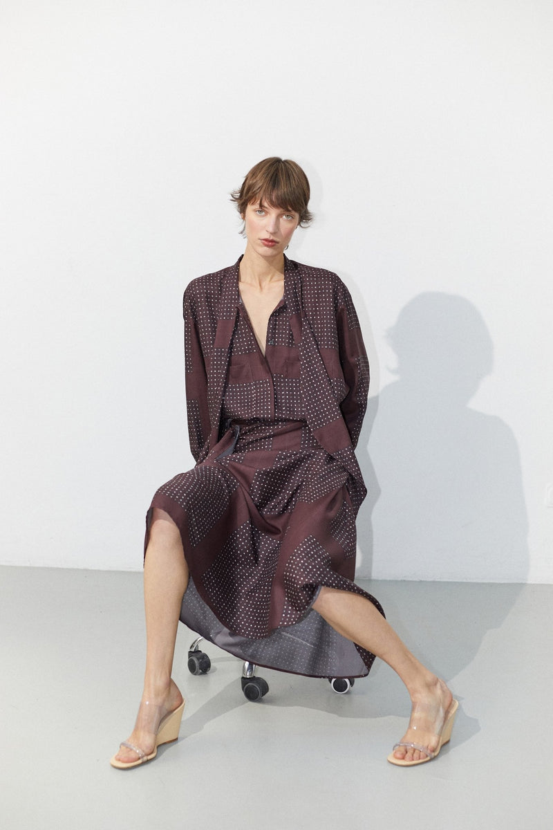 Chemise Séquence | Archive Silk - Wool Overshirt - VANHERÈEN
