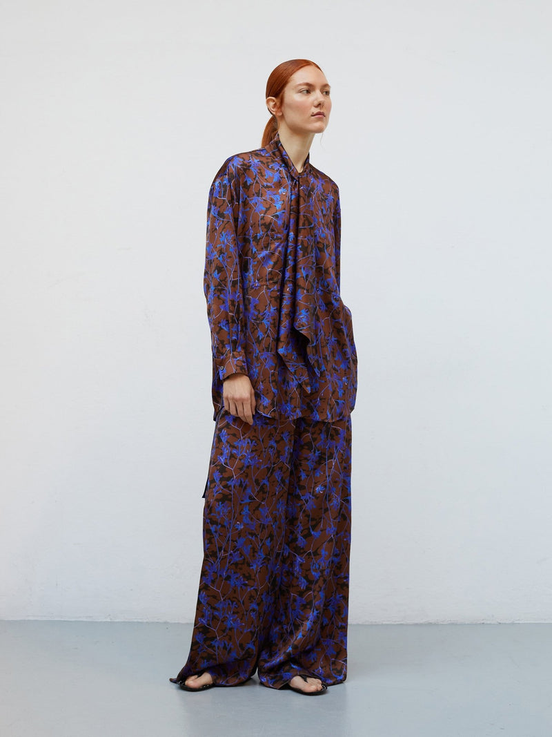 Chemise Surface | Eco - Viscose Tie - Neck Overshirt - VANHERÈEN
