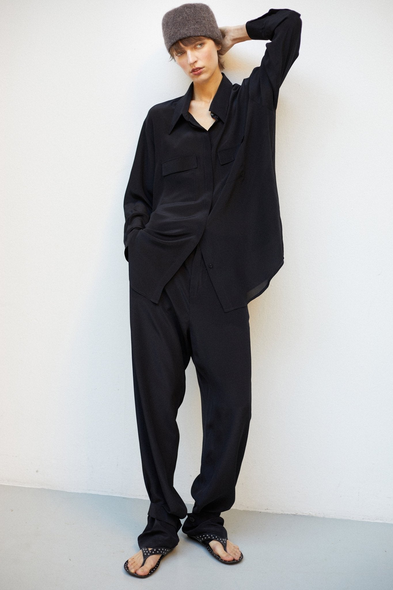 Chemise Volute | Pure Silk Scarf - Tie Shirt - VANHERÈEN