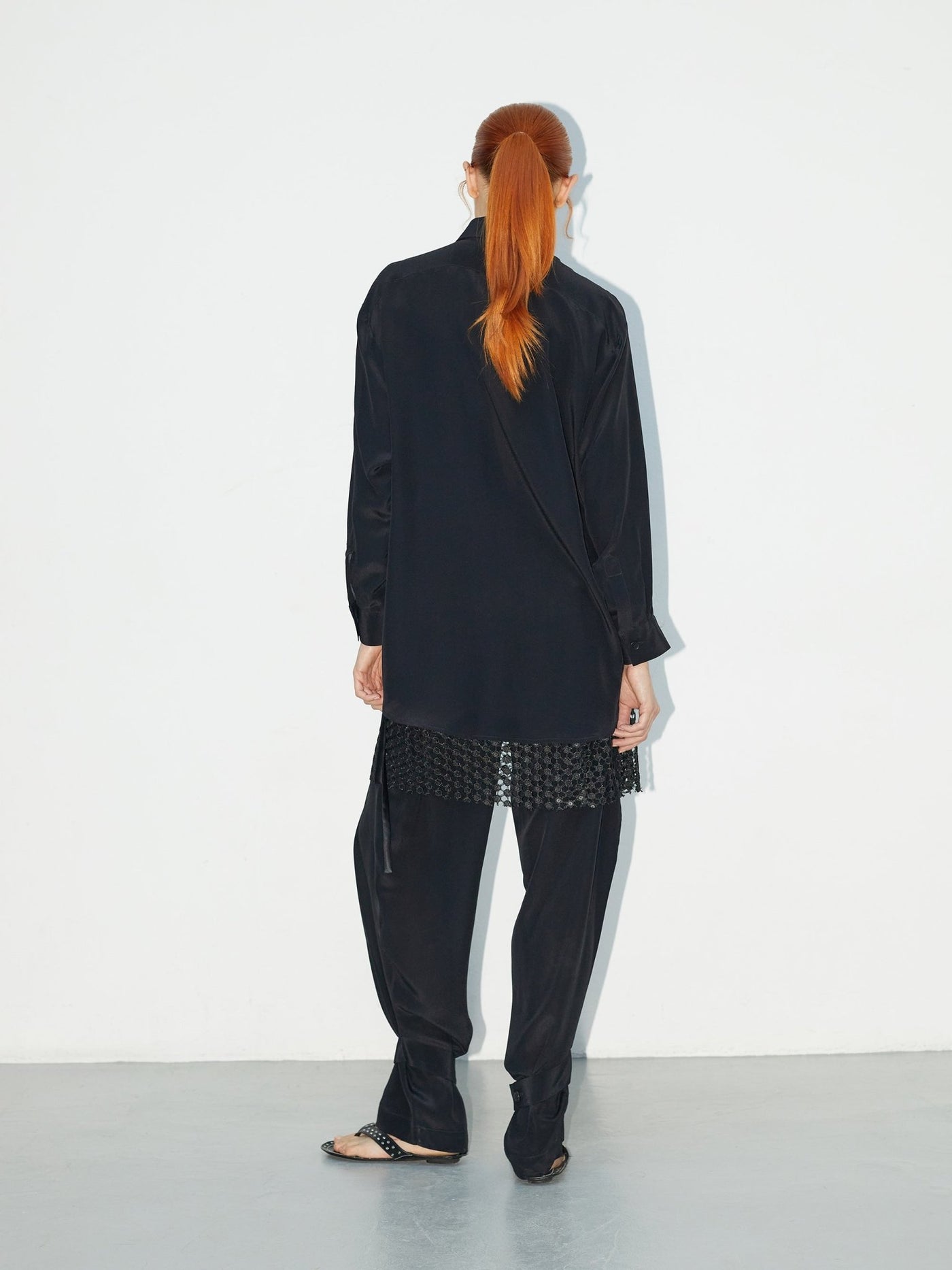 Chemise Volute | Pure Silk Scarf - Tie Shirt - VANHERÈEN