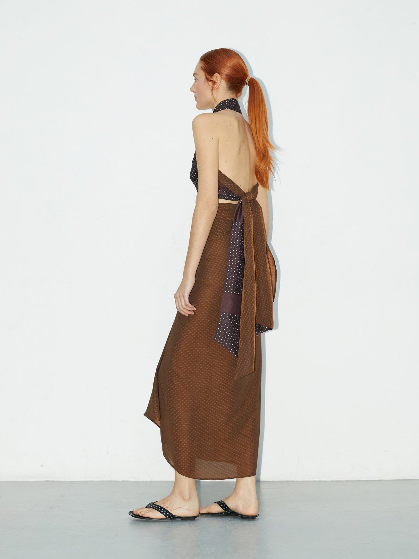 Nœud Centre Top | Hybrid Silk - Wool Halter Top - VANHERÈEN