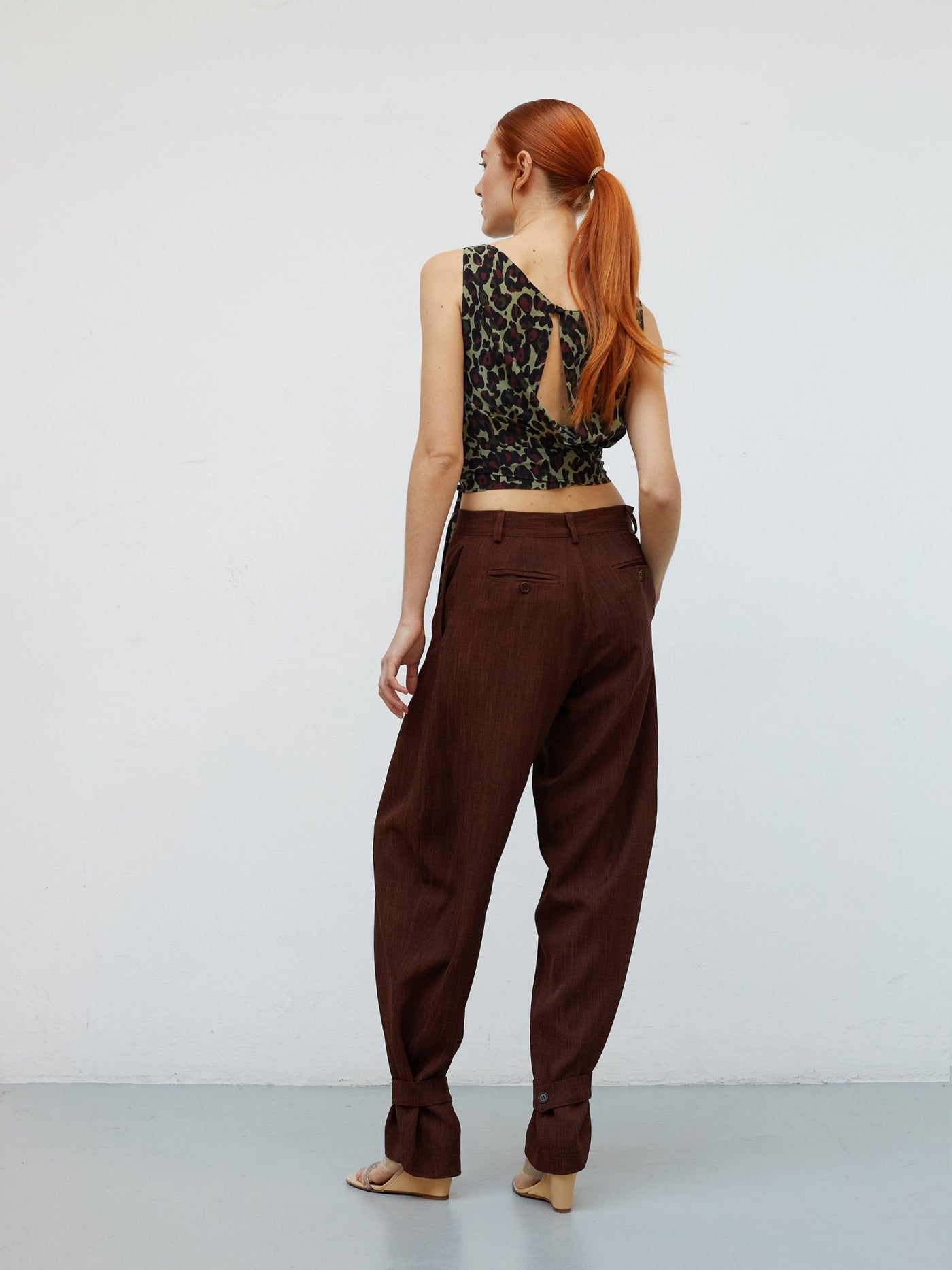Pantalon Écorce | Structured Wool Transformable Trousers - VANHERÈEN