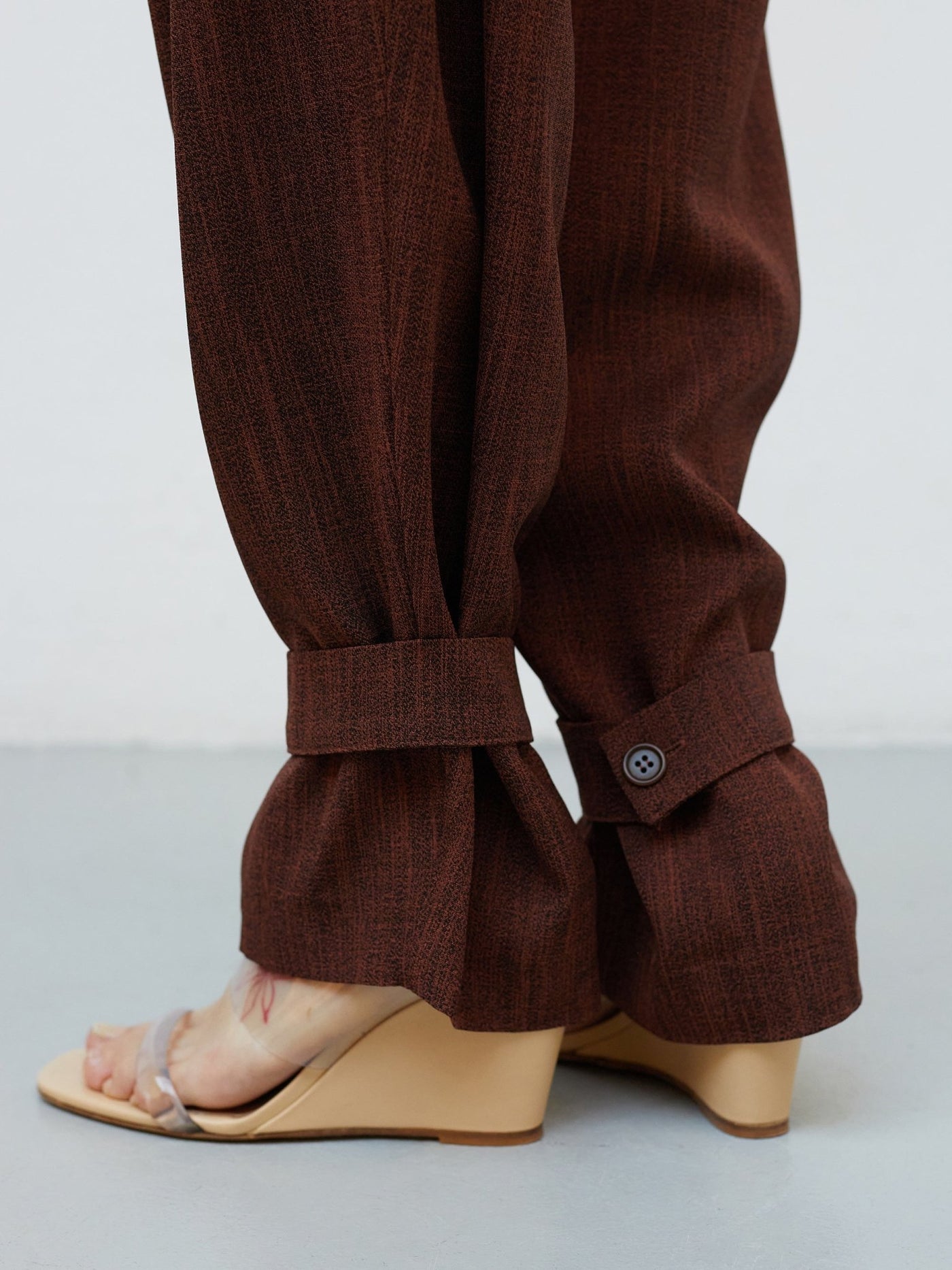 Pantalon Écorce | Structured Wool Transformable Trousers - VANHERÈEN