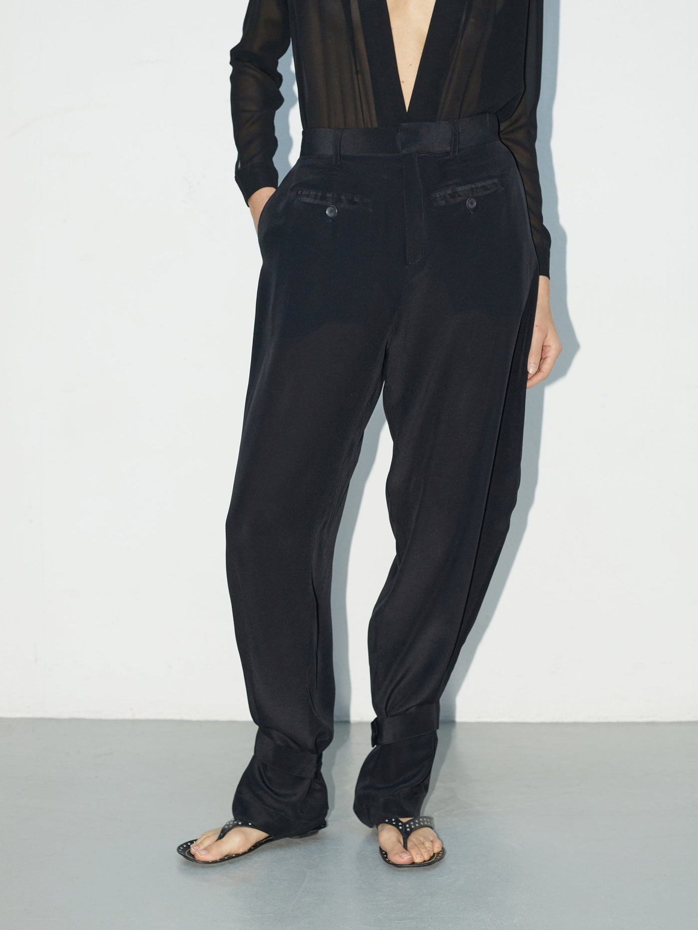 Pantalon Volute | Transformable Silk Trousers - VANHERÈEN