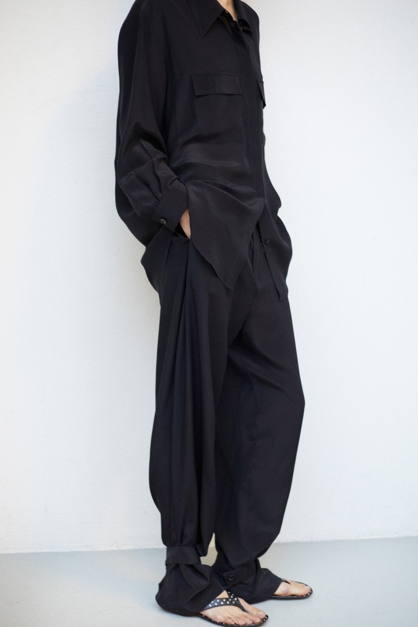 Pantalon Volute | Transformable Silk Trousers - VANHERÈEN