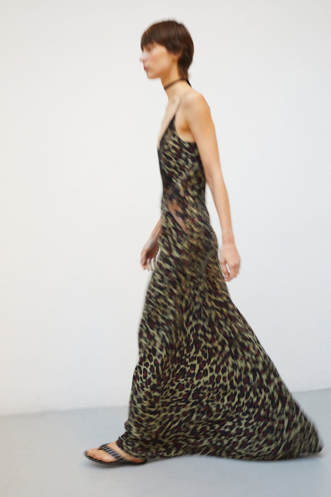 Robe Nuisette Fauve | Silk & Lace Leopard Slip Dress - VANHERÈEN