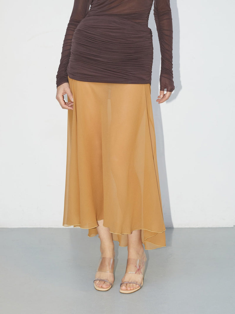 Seconde Peau | Hybrid Cupro & Silk Maxi Skirt - VANHERÈEN