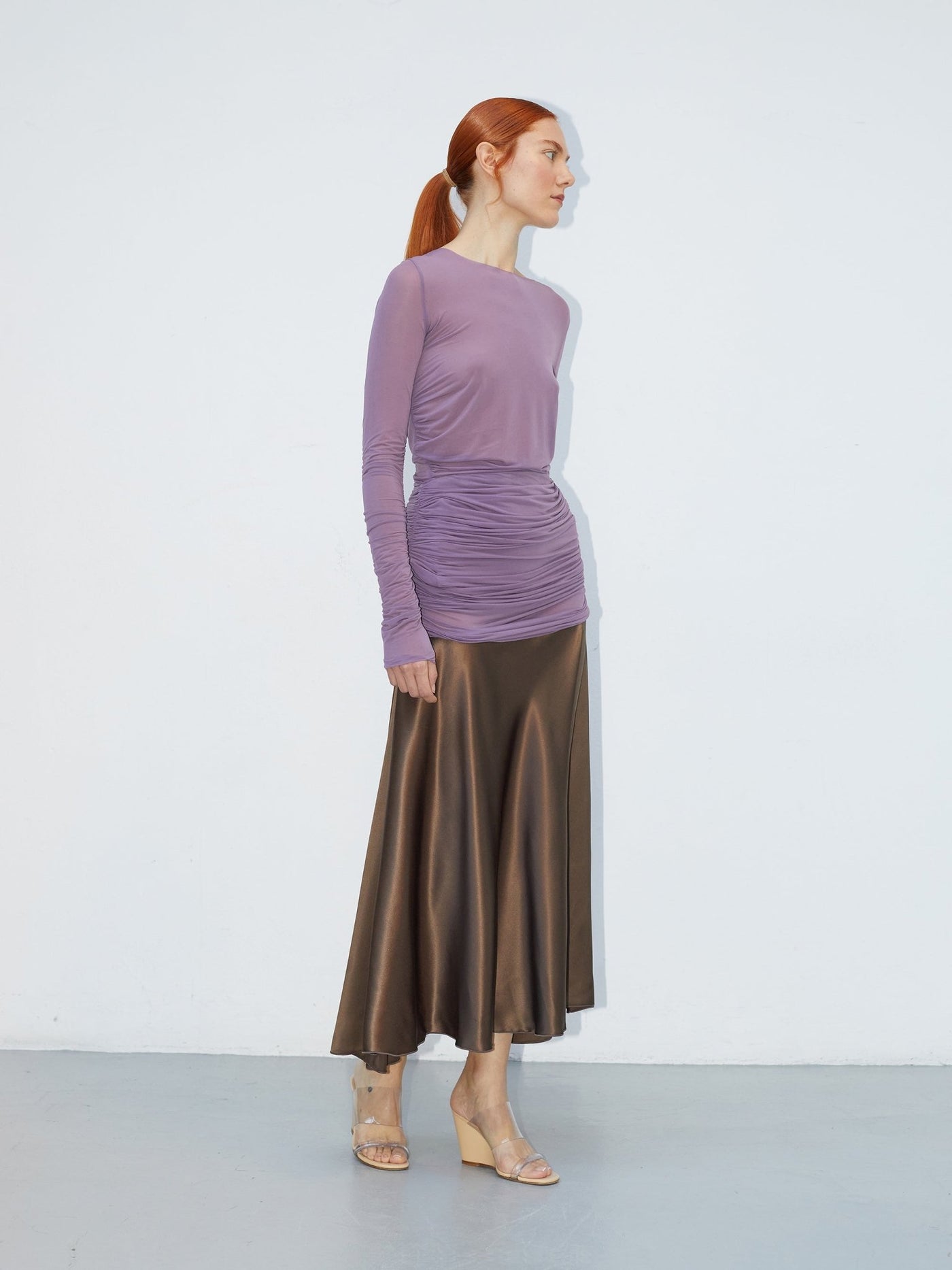 Seconde Peau | Hybrid Cupro & Silk Maxi Skirt - VANHERÈEN
